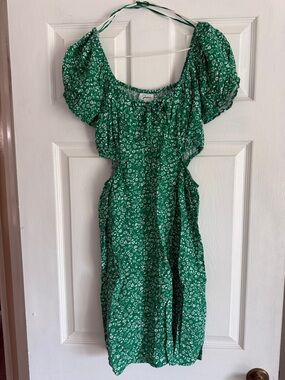 Japna Green Floral Mini Dress